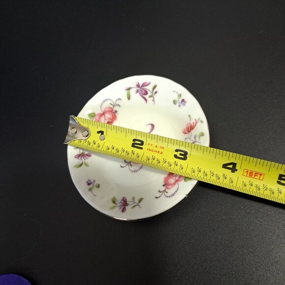 Adderley England Fine Bone China Floral Butter Pat Plate - Picture 5 of 6